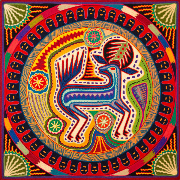Huichol Yarn Painting Print • L - 354 - Huichol Arts