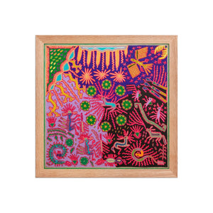 Huichol Yarn Painting Print • L - 355 - Huichol Arts