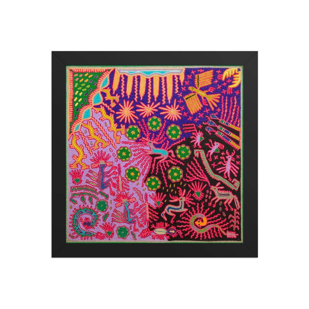Huichol Yarn Painting Print • L - 355 - Huichol Arts