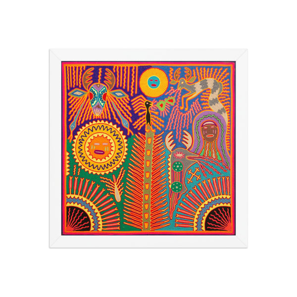 Huichol Yarn Painting Print • L - 356 - Huichol Arts