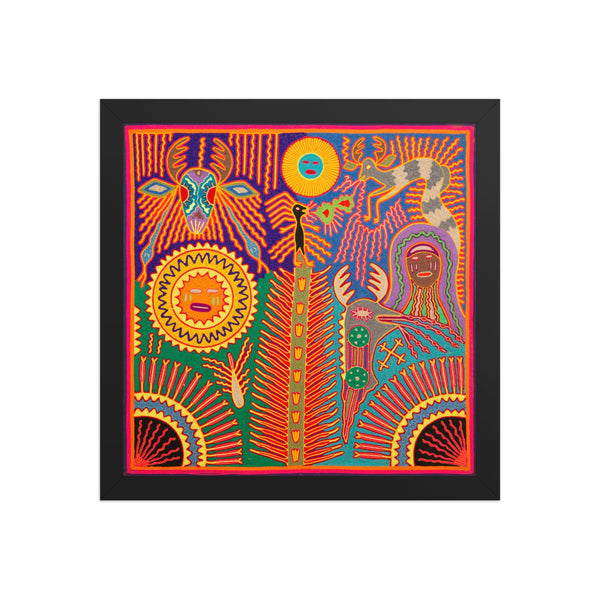 Huichol Yarn Painting Print • L - 356 - Huichol Arts