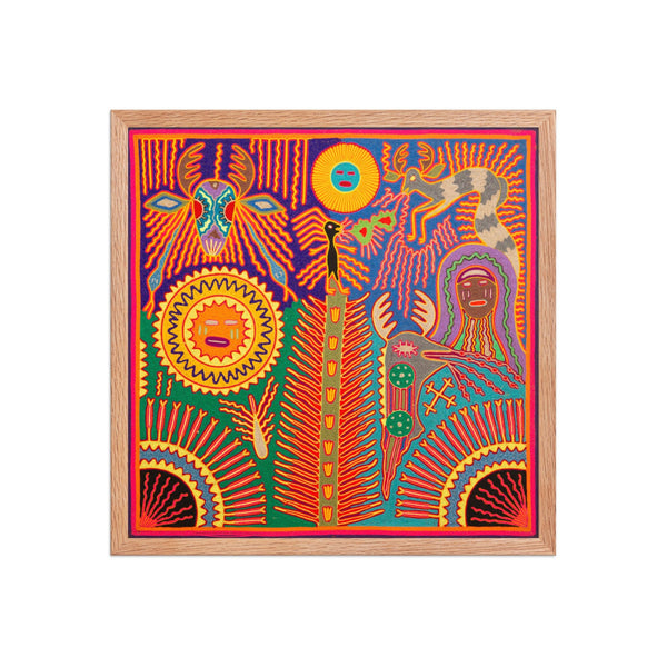 Huichol Yarn Painting Print • L - 356 - Huichol Arts