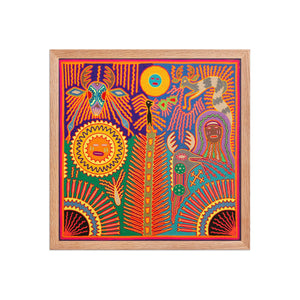 Huichol Yarn Painting Print • L - 356 - Huichol Arts