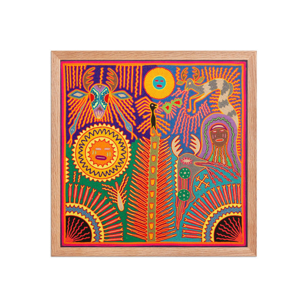 Huichol Yarn Painting Print • L - 356 - Huichol Arts