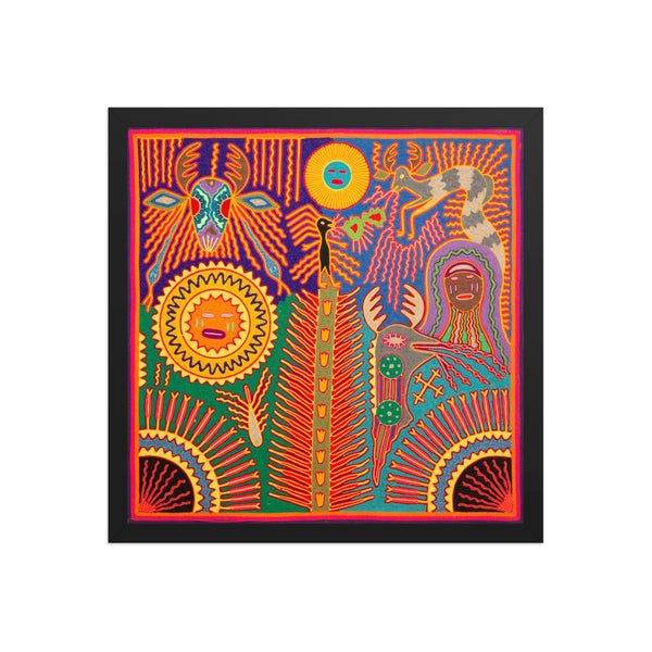 Huichol Yarn Painting Print • L - 356 - Huichol Arts