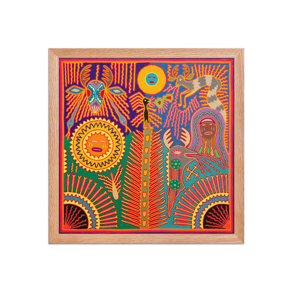 Huichol Yarn Painting Print • L - 356 - Huichol Arts