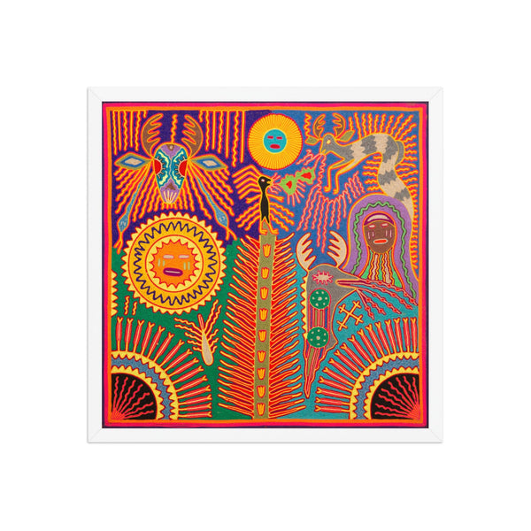 Huichol Yarn Painting Print • L - 356 - Huichol Arts