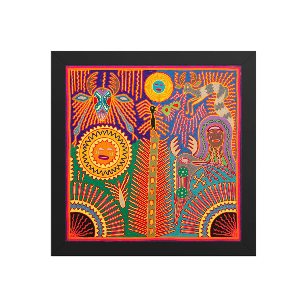 Huichol Yarn Painting Print • L - 356 - Huichol Arts