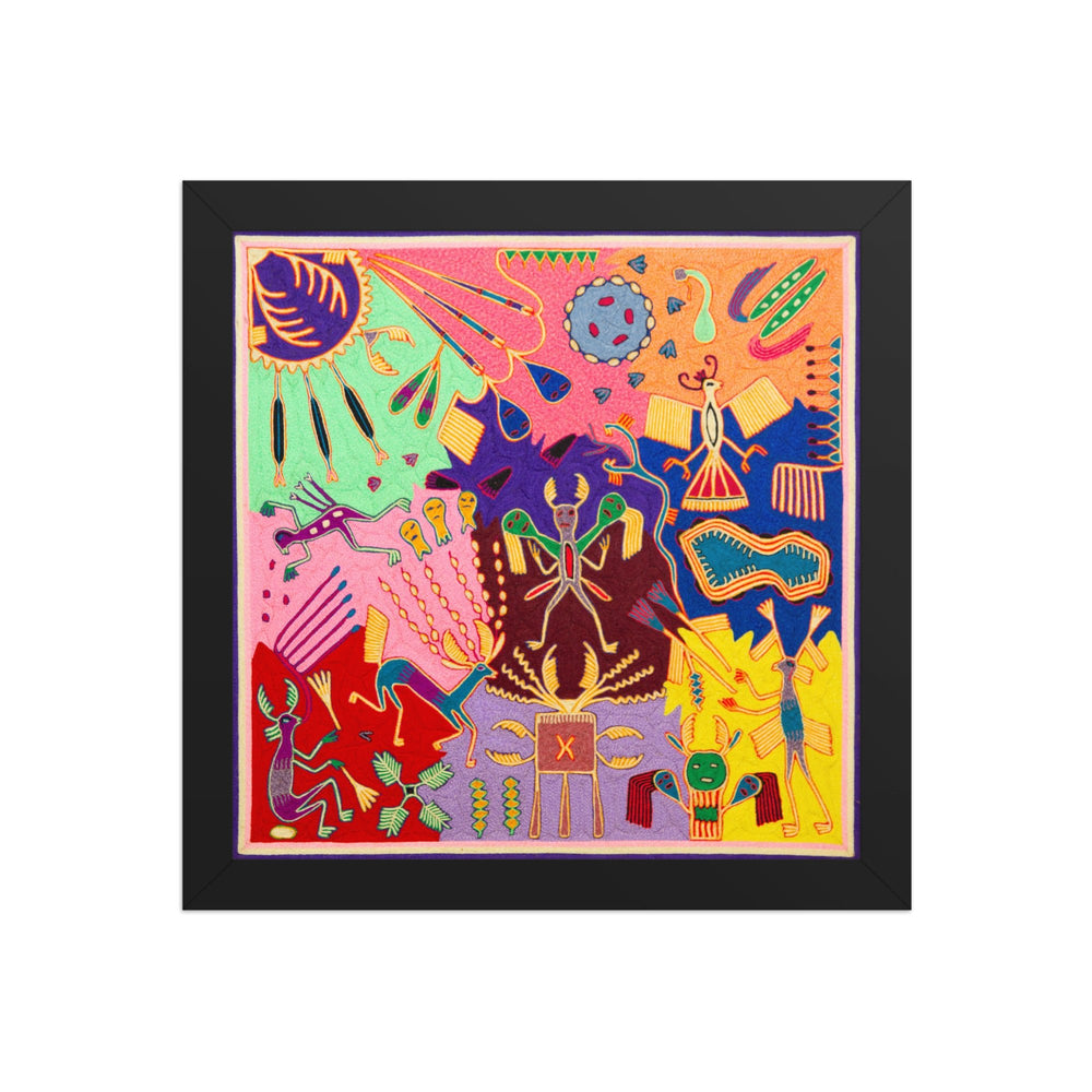 Huichol Yarn Painting Print • L - 357 - Huichol Arts
