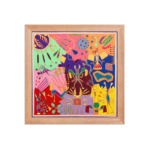 Huichol Yarn Painting Print • L - 357 - Huichol Arts