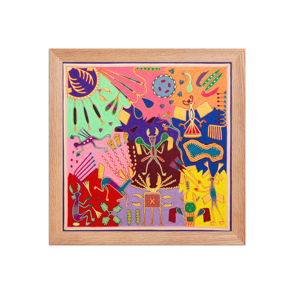 Huichol Yarn Painting Print • L - 357 - Huichol Arts