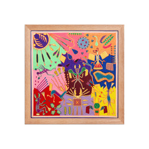 Huichol Yarn Painting Print • L - 357 - Huichol Arts