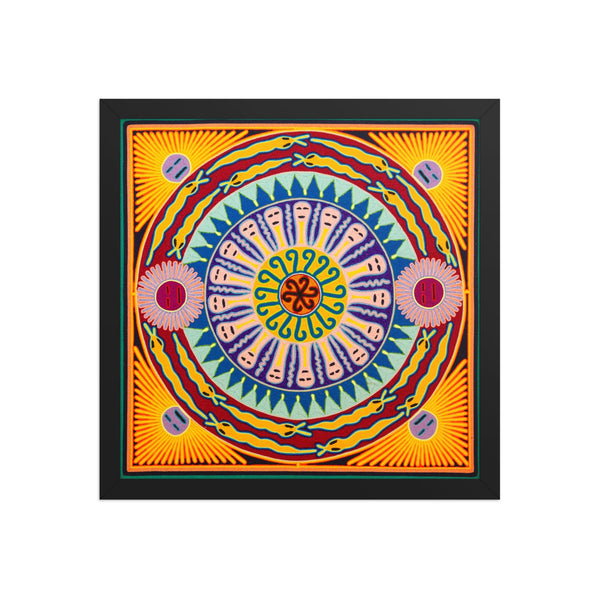 Huichol Yarn Painting Print • L - 358 - Huichol Arts