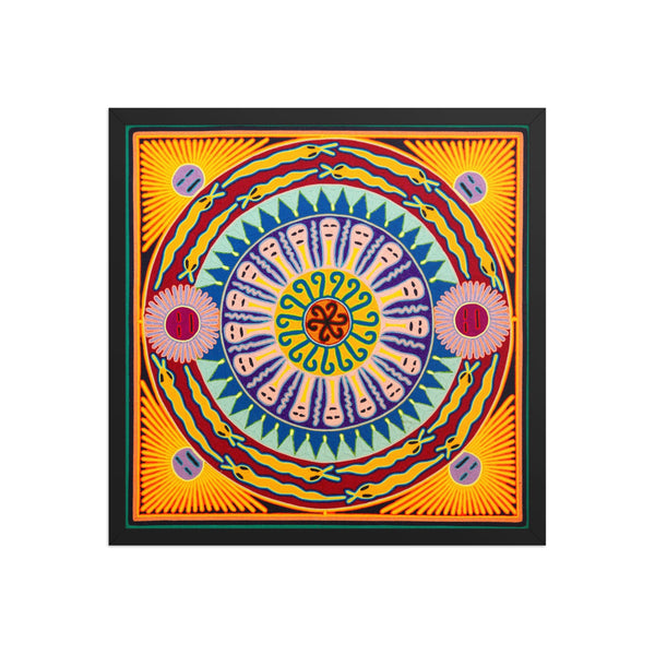 Huichol Yarn Painting Print • L - 358 - Huichol Arts