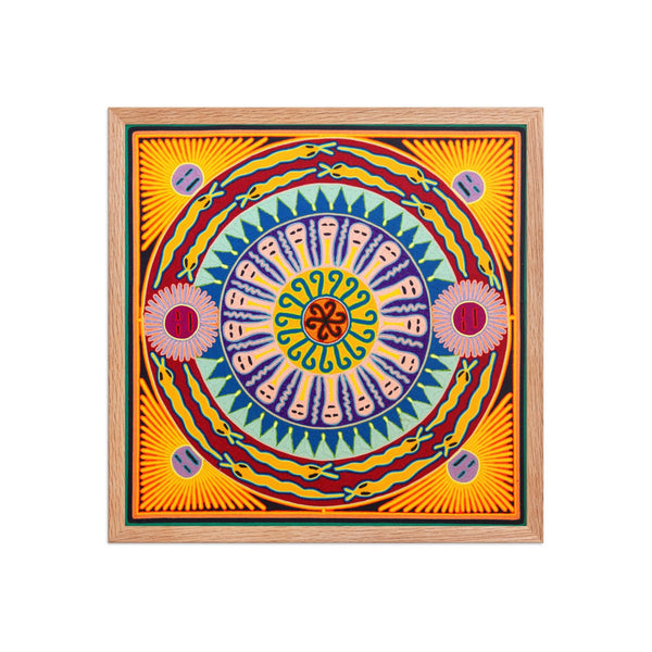 Huichol Yarn Painting Print • L - 358 - Huichol Arts