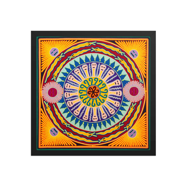 Huichol Yarn Painting Print • L - 358 - Huichol Arts