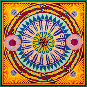 Huichol Yarn Painting Print • L - 358 - Huichol Arts