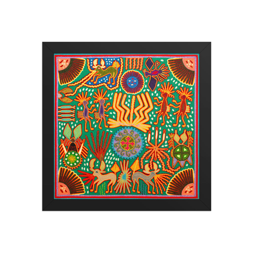 Huichol Yarn Painting Print • L - 359 - Huichol Arts