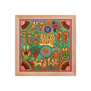 Huichol Yarn Painting Print • L - 359 - Huichol Arts