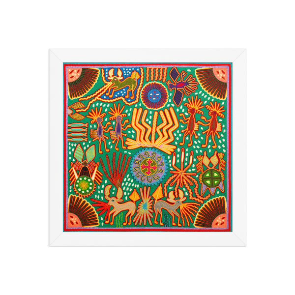 Huichol Yarn Painting Print • L - 359 - Huichol Arts