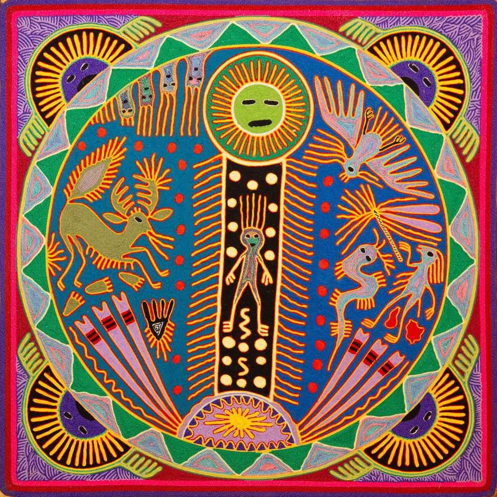 Huichol Yarn Painting Print • L - 360 - Huichol Arts