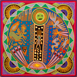 Huichol Yarn Painting Print • L - 360 - Huichol Arts