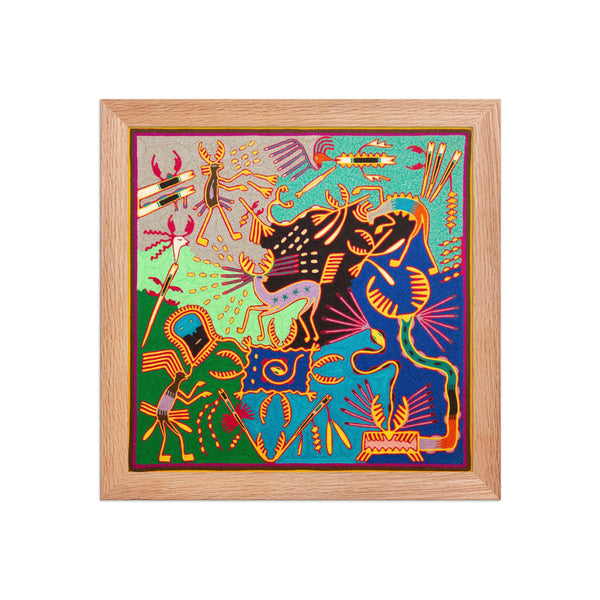 Huichol Yarn Painting Print • L - 361 - Huichol Arts