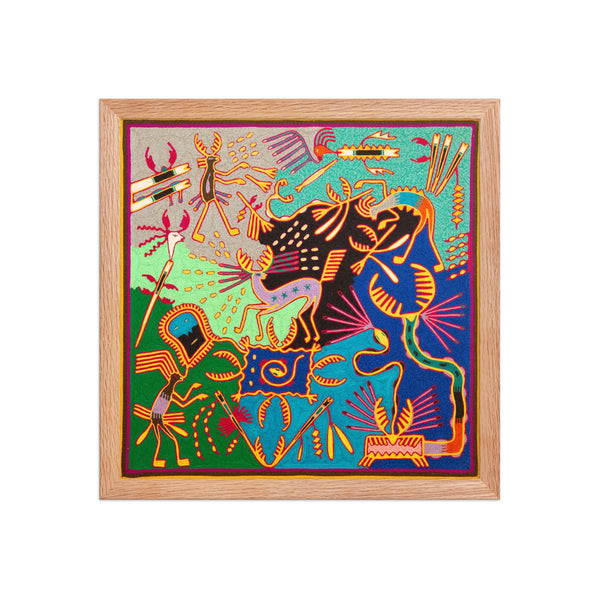 Huichol Yarn Painting Print • L - 361 - Huichol Arts