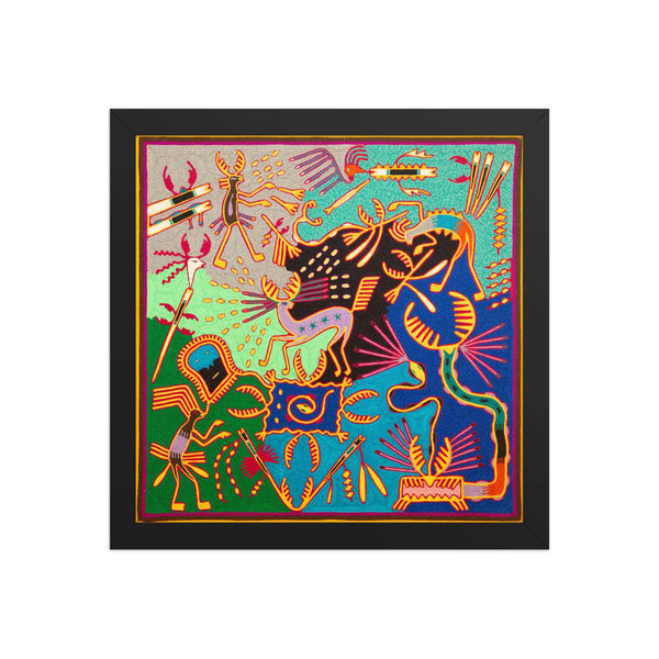 Huichol Yarn Painting Print • L - 361 - Huichol Arts