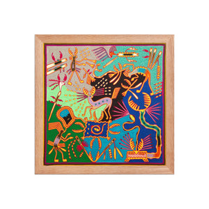 Huichol Yarn Painting Print • L - 361 - Huichol Arts
