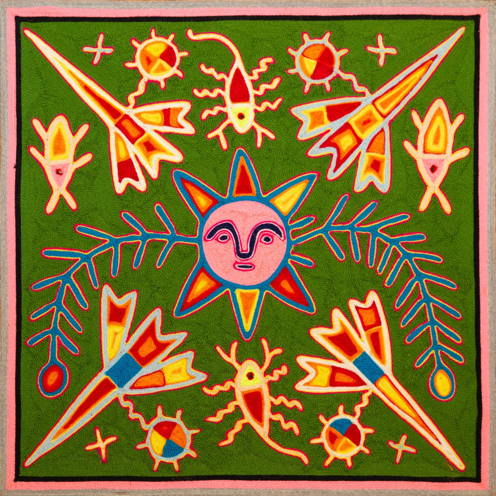 Huichol Yarn Painting Print • L - 362 - Huichol Arts