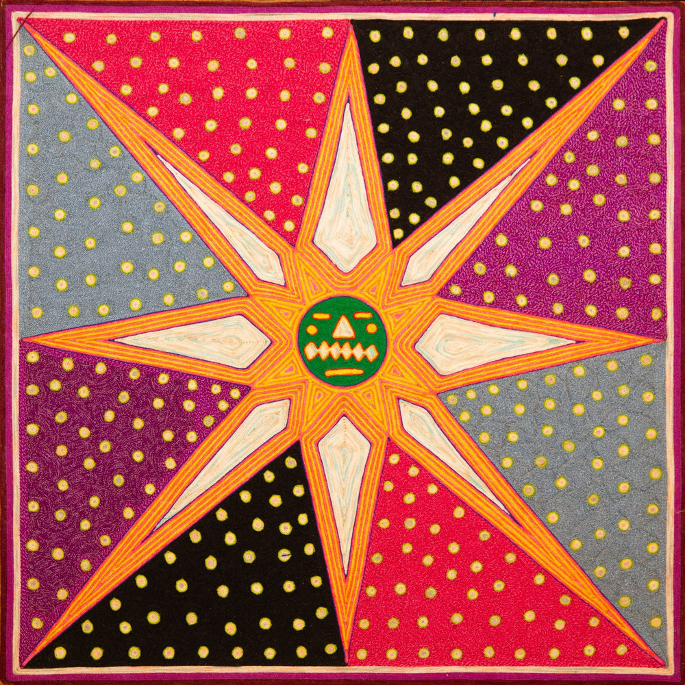 Huichol Yarn Painting Print • L - 363 - Huichol Arts
