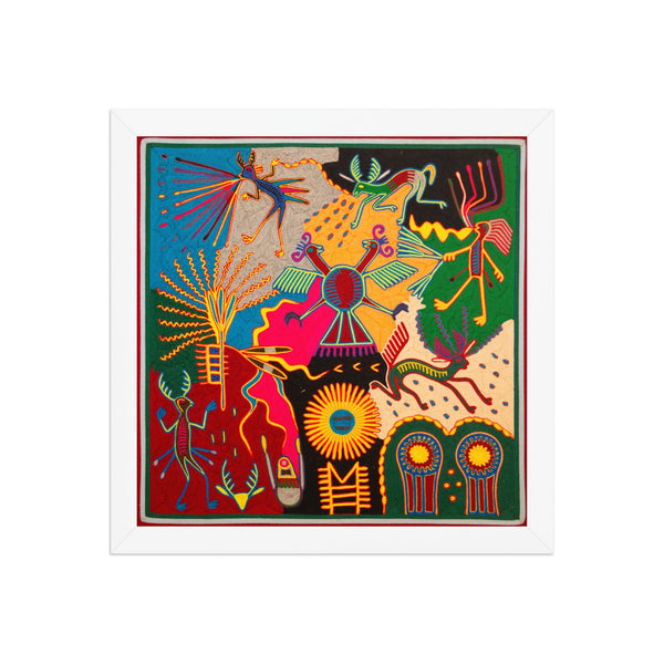 Huichol Yarn Painting Print • L - 364 - Huichol Arts