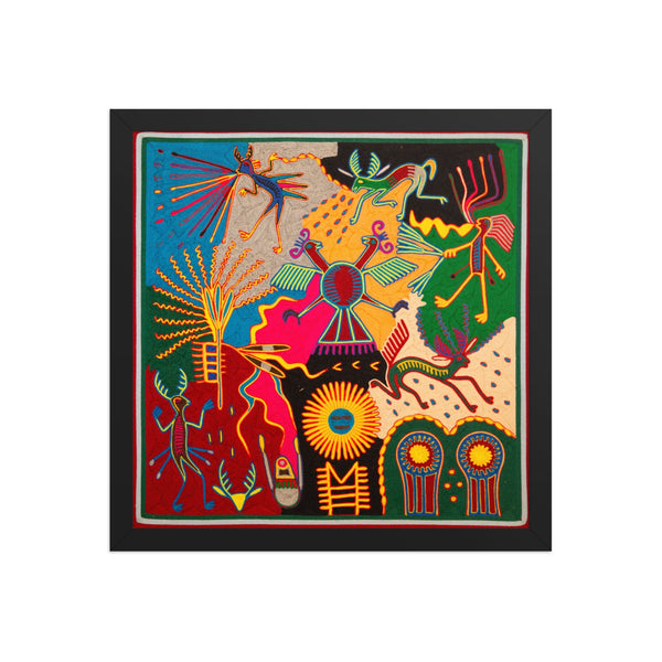 Huichol Yarn Painting Print • L - 364 - Huichol Arts