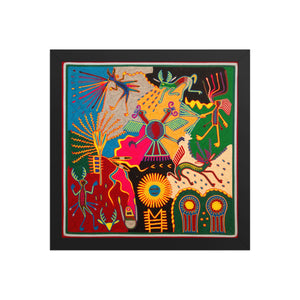 Huichol Yarn Painting Print • L - 364 - Huichol Arts