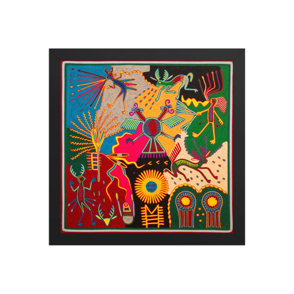 Huichol Yarn Painting Print • L - 364 - Huichol Arts