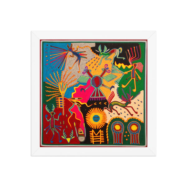 Huichol Yarn Painting Print • L - 364 - Huichol Arts