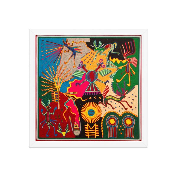 Huichol Yarn Painting Print • L - 364 - Huichol Arts