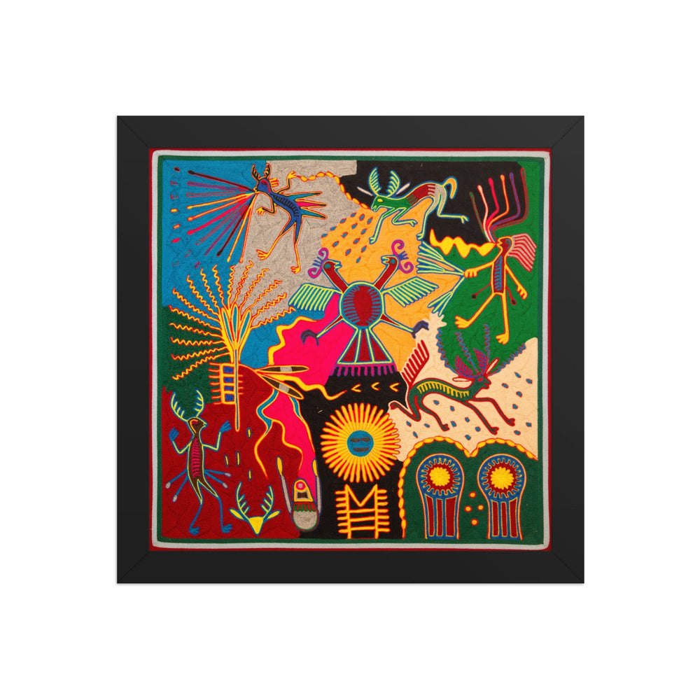 Huichol Yarn Painting Print • L - 364 - Huichol Arts