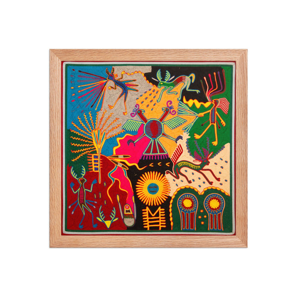 Huichol Yarn Painting Print • L - 364 - Huichol Arts