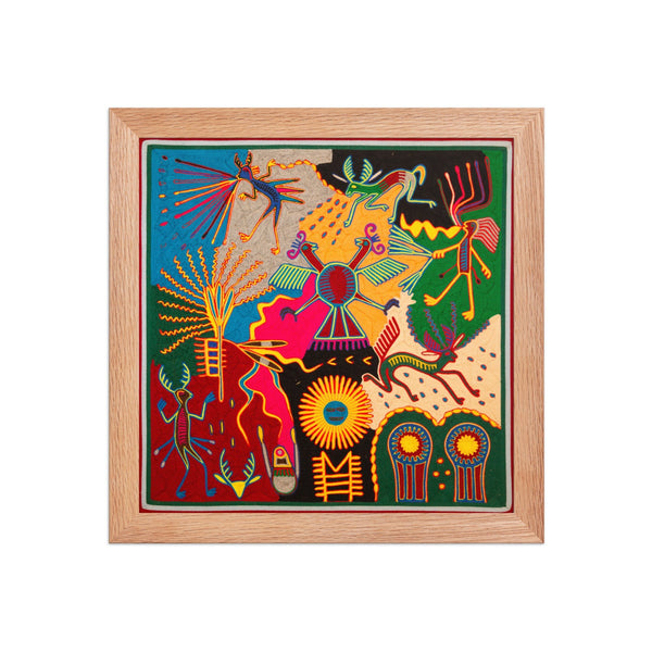 Huichol Yarn Painting Print • L - 364 - Huichol Arts
