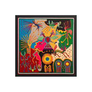 Huichol Yarn Painting Print • L - 364 - Huichol Arts