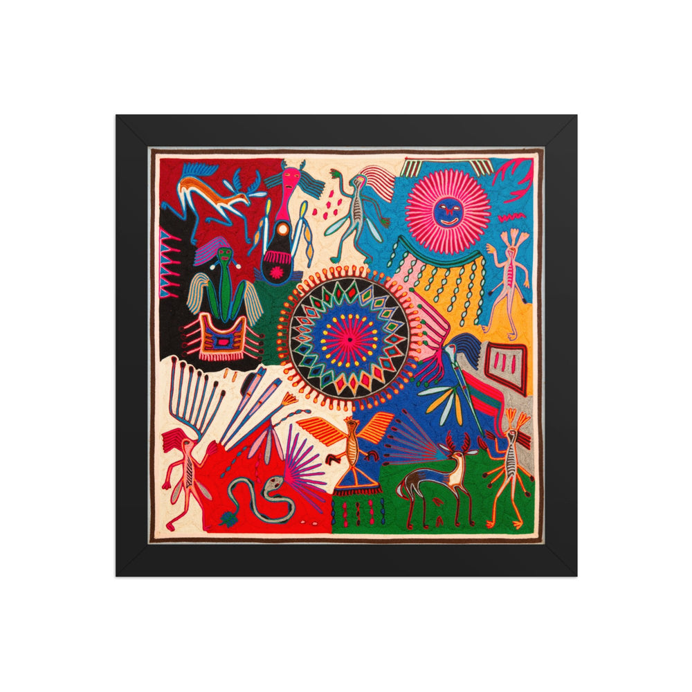 Huichol Yarn Painting Print • L - 365 - Huichol Arts
