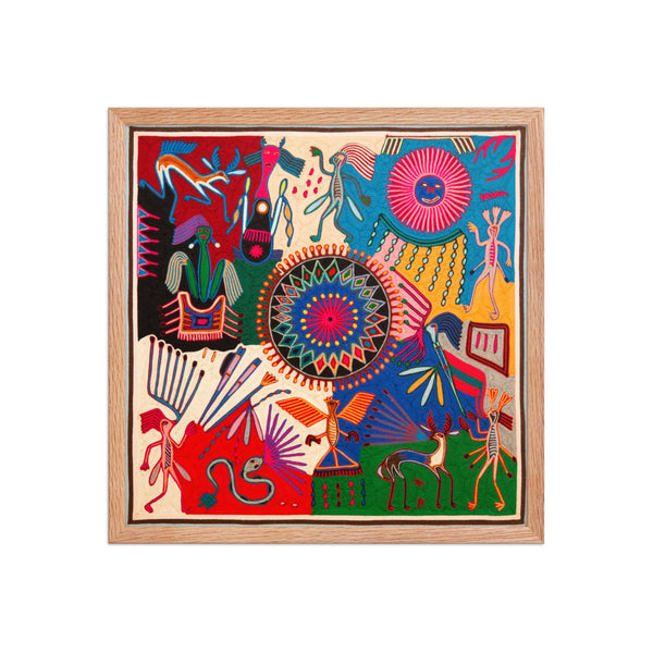 Huichol Yarn Painting Print • L - 365 - Huichol Arts