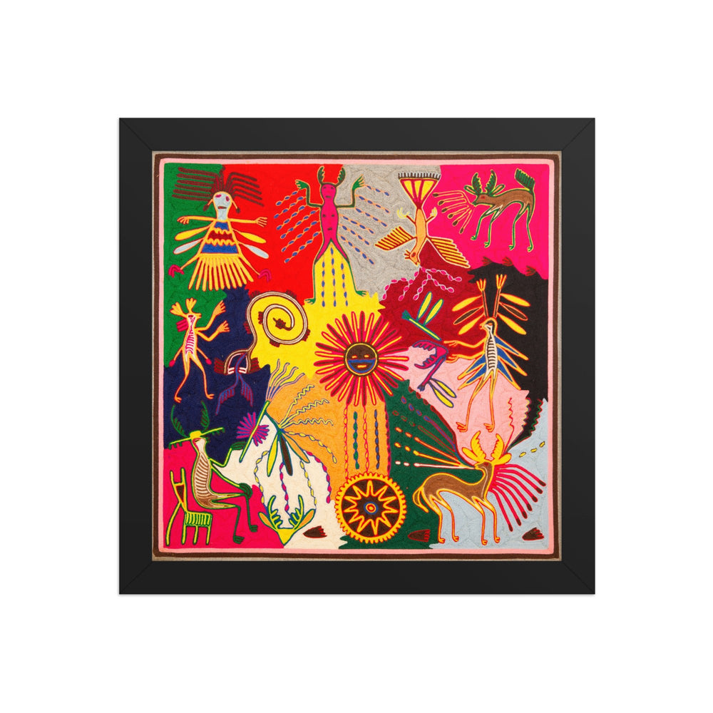 Huichol Yarn Painting Print • L - 366 - Huichol Arts
