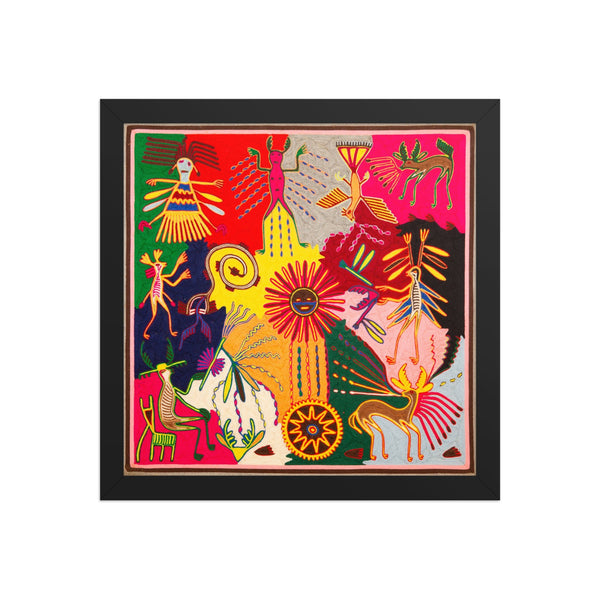 Huichol Yarn Painting Print • L - 366 - Huichol Arts