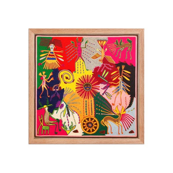Huichol Yarn Painting Print • L - 366 - Huichol Arts