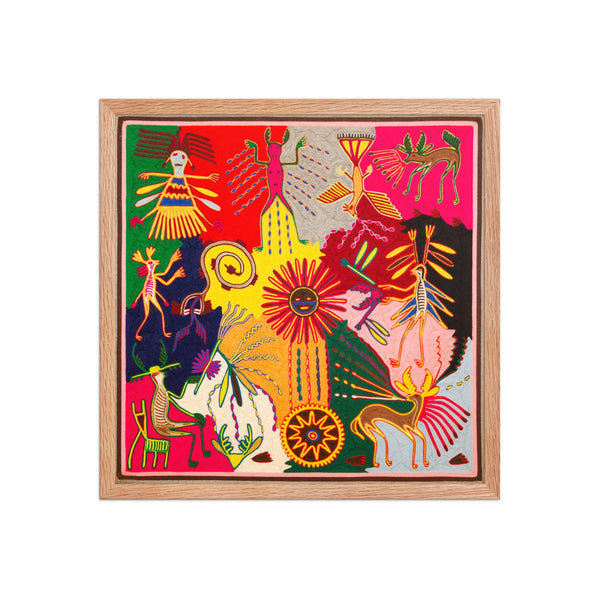Huichol Yarn Painting Print • L - 366 - Huichol Arts