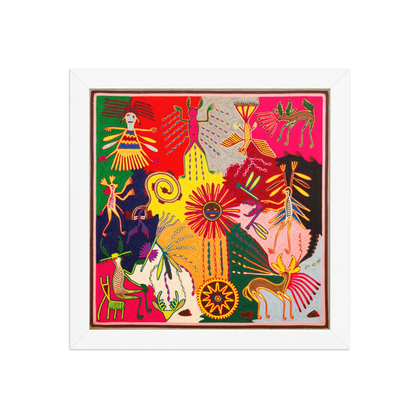 Huichol Yarn Painting Print • L - 366 - Huichol Arts