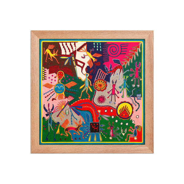 Huichol Yarn Painting Print • L - 367 - Huichol Arts